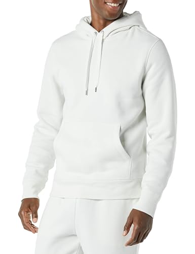 Amazon Essentials Herren Fleece-Sweatshirt mit Kapuze (erhältlich in Big & Tall), Weiß, S von Amazon Essentials