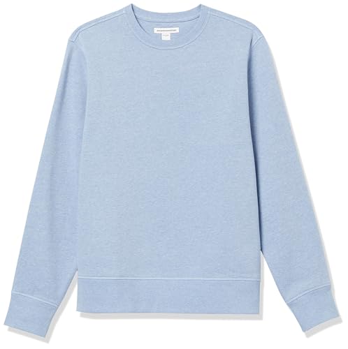 Amazon Essentials Herren Fleece-Sweatshirt mit Rundhalsausschnitt (erhältlich in Big & Tall), Hellblau Heidekraut, XXL von Amazon Essentials