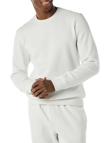 Amazon Essentials Herren Fleece-Sweatshirt mit Rundhalsausschnitt (erhältlich in Big & Tall), Hellgrau, L von Amazon Essentials