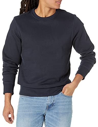 Amazon Essentials Herren Fleece-Sweatshirt mit Rundhalsausschnitt (erhältlich in Big & Tall), Marineblau, M von Amazon Essentials