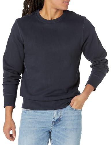 Amazon Essentials Herren Fleece-Sweatshirt mit Rundhalsausschnitt (erhältlich in Big & Tall), Marineblau, XXL von Amazon Essentials