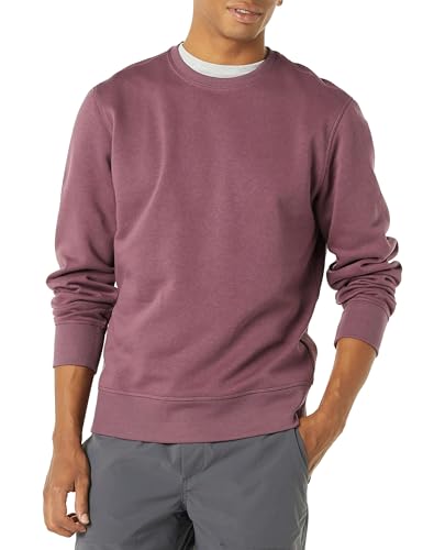 Amazon Essentials Herren Fleece-Sweatshirt mit Rundhalsausschnitt (erhältlich in Big & Tall), Purpur, XL von Amazon Essentials