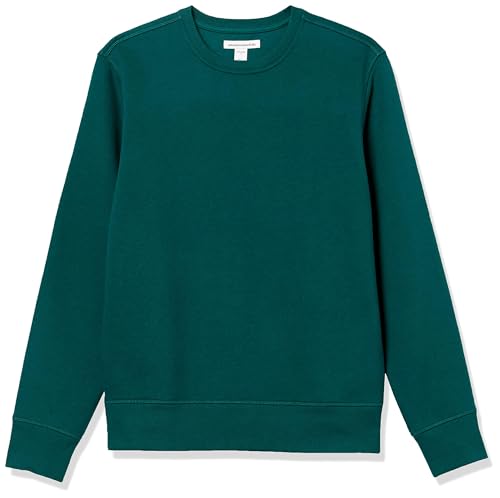 Amazon Essentials Herren Fleece-Sweatshirt mit Rundhalsausschnitt (erhältlich in Big & Tall), Tannengrün, M von Amazon Essentials