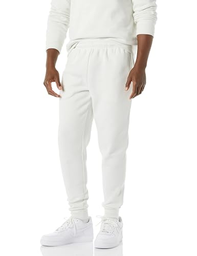 Amazon Essentials Herren Entspannte Jogginghose, Fleece, Bequeme Passform, Hellgrau, L von Amazon Essentials