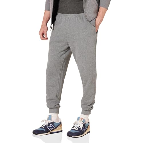 Amazon Essentials Herren Entspannte Jogginghose, Fleece, Bequeme Passform, Hellgrau Meliert, XS von Amazon Essentials