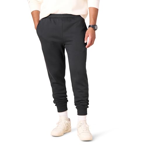 Amazon Essentials Herren Entspannte Jogginghose, Fleece, Bequeme Passform, Verwaschenes Schwarz, M von Amazon Essentials