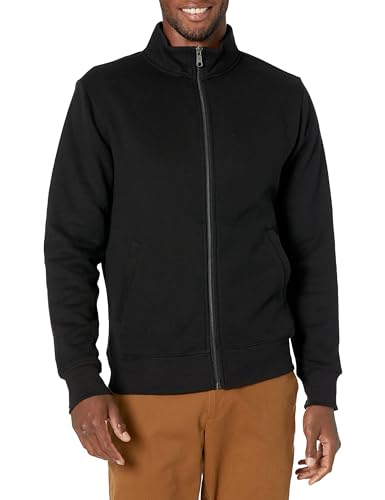 Amazon Essentials Herren Fleece-Jacke mit durchgehendem Reißverschluss, Schwarz, XXL von Amazon Essentials