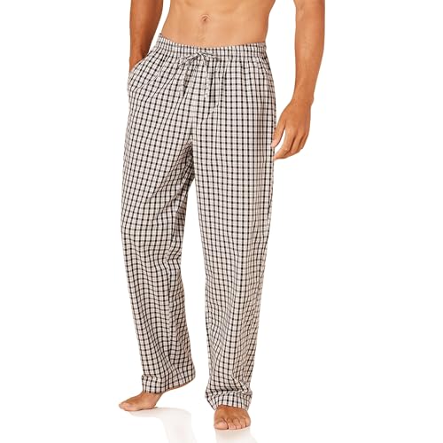 Amazon Essentials Herren Gewebte Straight-Fit Pyjamahose Mit Taschen, Schwarz Grau Karomuster, L Amazon Essentials Herren Gewebte Straight-Fit Pyjamahose Mit Taschen, Schwarz Grau Karomuster, L von Amazon Essentials