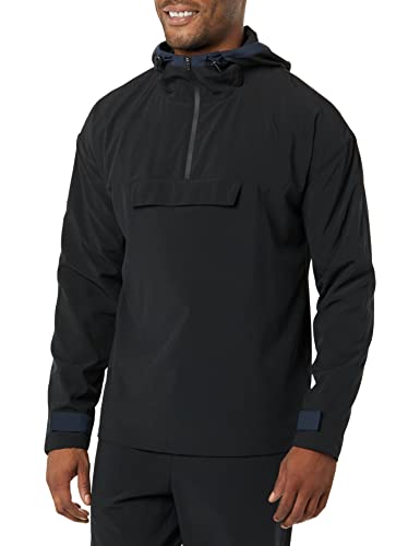 Amazon Essentials Herren Gewebte Stretch-Jacke mit Colorblock-Design, Schwarz, XL von Amazon Essentials