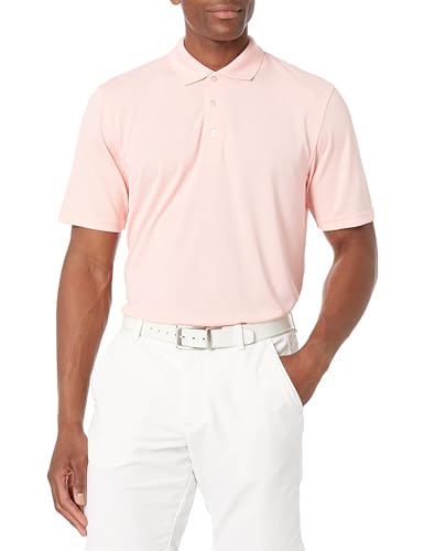 Amazon Essentials Herren Schnell trocknendes Golf-Polohemd mit normaler Passform (erhältlich in Big & Tall), Rosa, L von Amazon Essentials