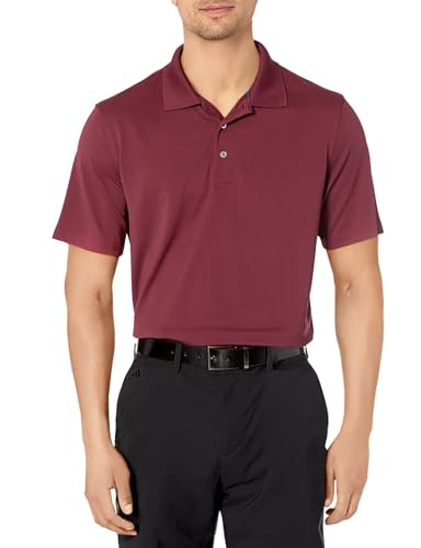 Amazon Essentials Herren Schnell trocknendes Golf-Polohemd mit normaler Passform (erhältlich in Big & Tall), Dunkles Burgunderrot, S von Amazon Essentials
