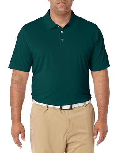 Amazon Essentials Herren Schnell trocknendes Golf-Polohemd mit normaler Passform (erhältlich in Big & Tall), Tannengrün, L von Amazon Essentials