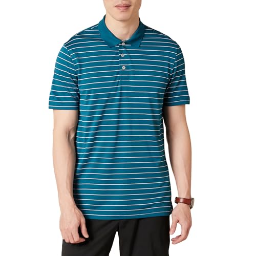 Amazon Essentials Herren Golf-Poloshirt, Schnell Trocknend, Schmale Passform, Blau Weiß Ministreifen, XXL Amazon Essentials Herren Golf-Poloshirt, Schnell Trocknend, Schmale Passform, Blau Weiß Ministreifen, XXL von Amazon Essentials