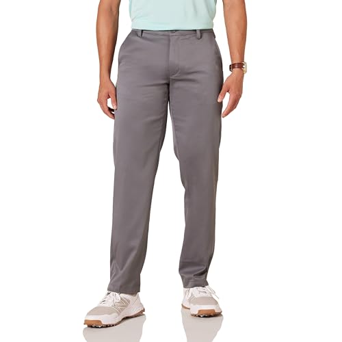 Amazon Essentials Herren Golf-Stretchhose, Gerade Geschnitten, Grau, 31W / 30L von Amazon Essentials