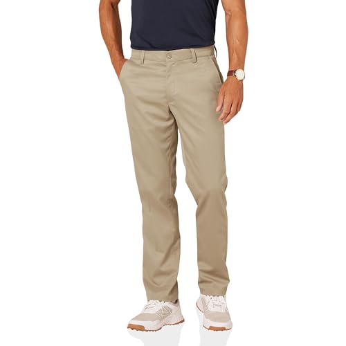 Amazon Essentials Herren Golf-Stretchhose, Gerade Geschnitten, Khakibraun, 33W / 30L von Amazon Essentials