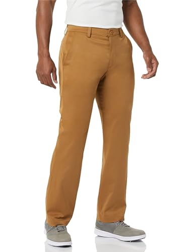 Amazon Essentials Herren Golf-Stretchhose, Klassischer Schnitt - Auslauffarben, Helles Khakibraun, 36W / 28L von Amazon Essentials