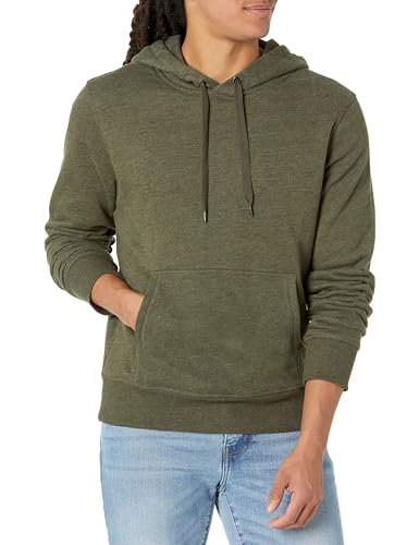 Amazon Essentials Herren Fleece-Sweatshirt mit Kapuze (erhältlich in Big & Tall), Olivenheide, XS von Amazon Essentials