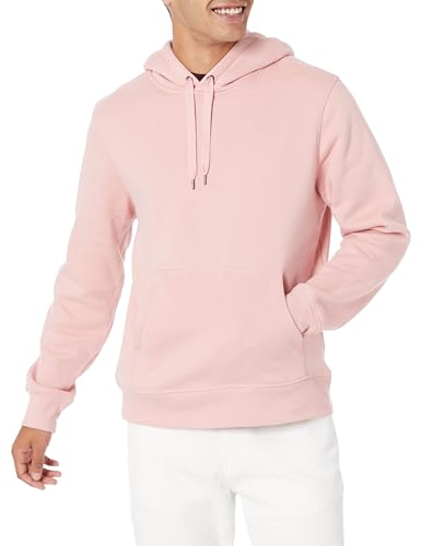 Amazon Essentials Herren Fleece-Sweatshirt mit Kapuze (erhältlich in Big & Tall), Rosa, L von Amazon Essentials