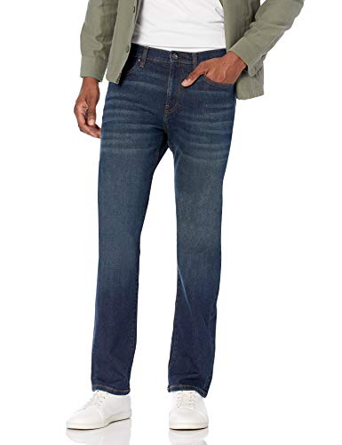 Amazon Essentials Herren Jeans, Gerade Geschnitten (Früher Goodthreads), Dunkelblau Vintage, 31W / 34L von Amazon Essentials