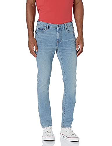 Amazon Essentials Herren Jeans, Komfortabler Stretch, Skinny-Fit-Passform (Früher Goodthreads), Hellblau, 30W / 28L von Amazon Essentials