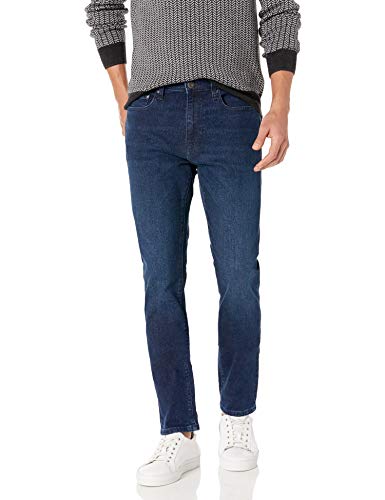 Amazon Essentials Herren Jeans, Komfortabler Stretch, Skinny-Fit-Passform (Früher Goodthreads), Indigo Geschmirgelt, 36W / 31L von Amazon Essentials