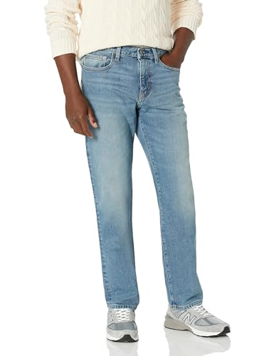 Amazon Essentials Herren Jeans, Gerade Geschnitten, Helle Waschung, 28W / 32L von Amazon Essentials