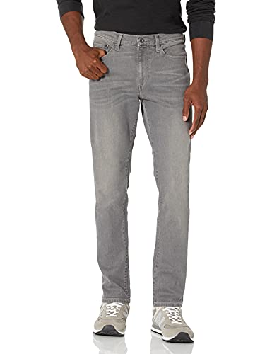 Amazon Essentials Herren Jeans aus Komfortablem Stretch, Schmale Passform (Früher Goodthreads), Grau, 33W / 32L von Amazon Essentials