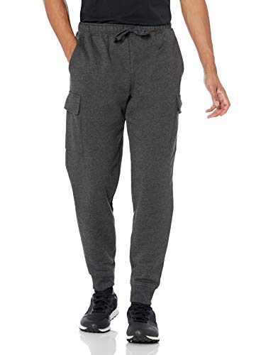 Amazon Essentials Herren Jogginghose Aus Cargo-Fleece Mit Lockerer Passform, Dunkelgrau Meliert, L von Amazon Essentials