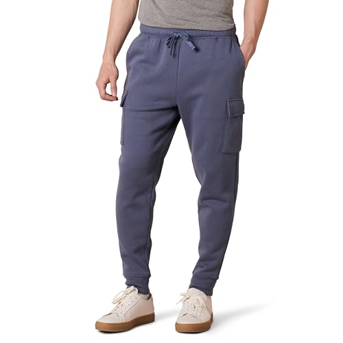 Amazon Essentials Herren Jogginghose Aus Cargo-Fleece Mit Lockerer Passform, Indigo, M von Amazon Essentials