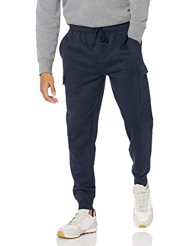 Amazon Essentials Herren Jogginghose Aus Cargo-Fleece Mit Lockerer Passform, Marineblau, XS von Amazon Essentials