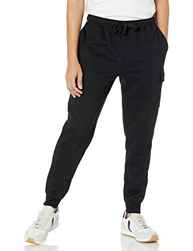 Amazon Essentials Herren Jogginghose Aus Cargo-Fleece Mit Lockerer Passform, Schwarz, M von Amazon Essentials
