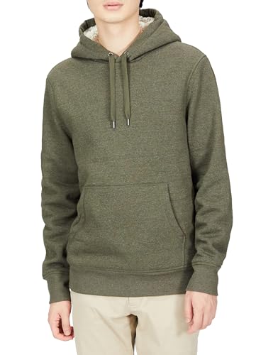 Amazon Essentials Herren Kapuzenpulli mit Sherpa-Futter, Olivgrün, L von Amazon Essentials