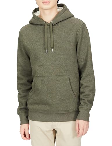 Amazon Essentials Herren Kapuzenpulli mit Sherpa-Futter, Olivgrün, XXL von Amazon Essentials