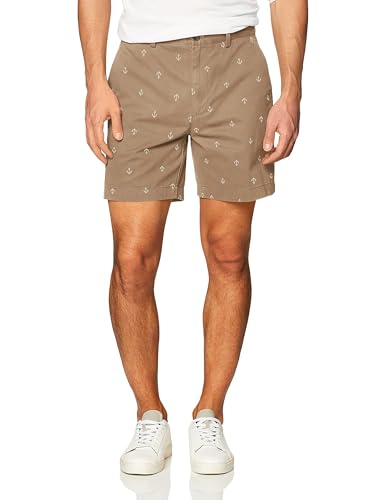Amazon Essentials Herren 18 cm Chinoshorts Mit Klassischer Passform, Khakibraun Anker, 33W von Amazon Essentials