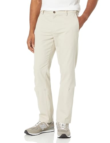 Amazon Essentials Herren Knitterfreie Flatfront-Chinohose in schmaler Passform, Stone, 35W / 28L Amazon Essentials Herren Knitterfreie Flatfront-Chinohose in schmaler Passform, Stone, 35W / 28L von Amazon Essentials