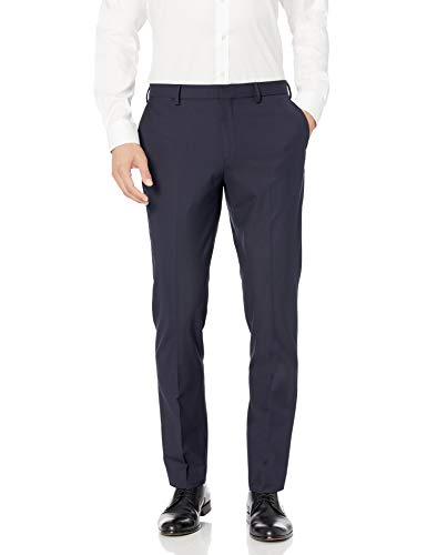 Amazon Essentials Herren Knitterarme Stretch-Anzughose, Schmale Passform, Marineblau, 31W / 28L von Amazon Essentials