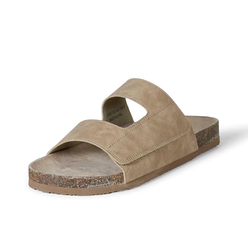 Amazon Essentials Herren Verstellbare Slidesandalen Aus Kunstkork, Bräunen, 42 EU von Amazon Essentials