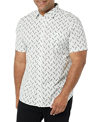 Amazon Essentials Herren Kurzärmeliges Hemd aus Popeline, Schmale Passform, Hellblau Vogelaufdruck, XS Amazon Essentials Herren Kurzärmeliges Hemd aus Popeline, Schmale Passform, Hellblau Vogelaufdruck, XS von Amazon Essentials