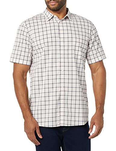 Amazon Essentials Herren Kurzärmeliges Hemd aus Popeline, Schmale Passform, Rosa Weiß Buffalokaros, XS Amazon Essentials Herren Kurzärmeliges Hemd aus Popeline, Schmale Passform, Rosa Weiß Buffalokaros, XS von Amazon Essentials