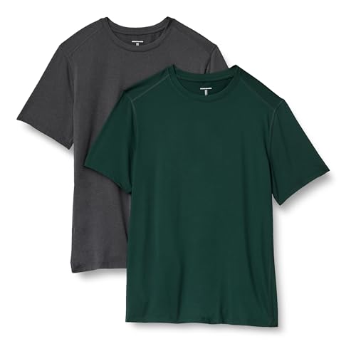 Amazon Essentials Herren Kurzärmeliges Tech-Stretch-T-Shirt, 2er-Pack, Dunkelgrün/Graphit Heide, XL Amazon Essentials Herren Kurzärmeliges Tech-Stretch-T-Shirt, 2er-Pack, Dunkelgrün/Graphit Heide, XL von Amazon Essentials