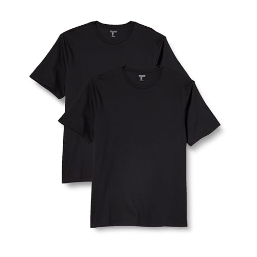 Amazon Essentials Herren Kurzärmeliges T-Shirt mit Rundhalsausschnitt aus Baumwolle – Regular Fit, 2er-Pack, Schwarz, XXL Große Größen Amazon Essentials Herren Kurzärmeliges T-Shirt mit Rundhalsausschnitt aus Baumwolle – Regular Fit, 2er-Pack, Schwarz, XXL Große Größen von Amazon Essentials