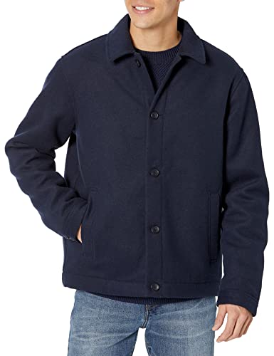Amazon Essentials Herren Bomberjacke Aus Wolle (Erhältlich In Übergrößen), Marineblau, XS von Amazon Essentials