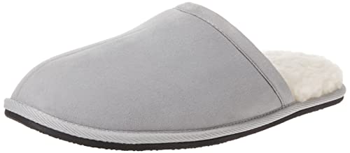 Amazon Essentials Herren Kuschelige Pantoffeln, Grau Mikro Wildleder, 39 EU von Amazon Essentials