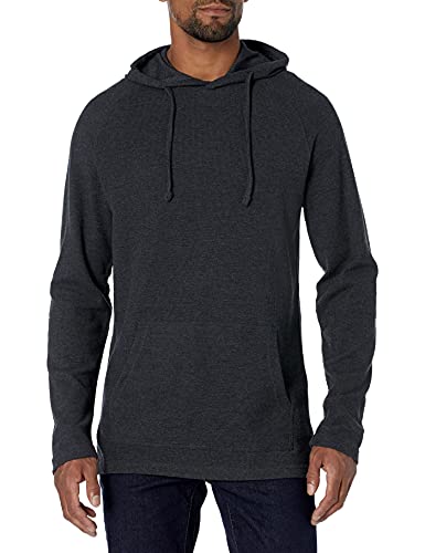 Amazon Essentials Herren Langärmeliger Thermo-Kapuzenpullover aus Flammgarn (Früher Goodthreads), Dunkelgrau Meliert, XXL von Amazon Essentials