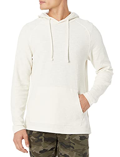 Amazon Essentials Herren Langärmeliger Thermo-Kapuzenpullover aus Flammgarn (Früher Goodthreads), Elfenbein, L Tall von Amazon Essentials