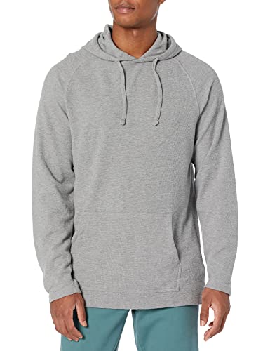 Amazon Essentials Herren Langärmeliger Thermo-Kapuzenpullover aus Flammgarn (Früher Goodthreads), Grau Meliert, L Tall von Amazon Essentials