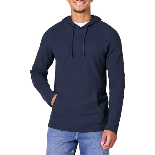 Amazon Essentials Herren Langärmeliger Thermo-Kapuzenpullover aus Flammgarn (Früher Goodthreads), Marineblau, L von Amazon Essentials