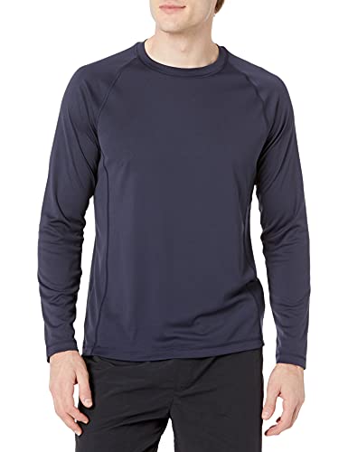 Amazon Essentials Herren Langärmeliges, Schnell Trocknendes Bade-T-Shirt, Dunkles Marineblau, S von Amazon Essentials