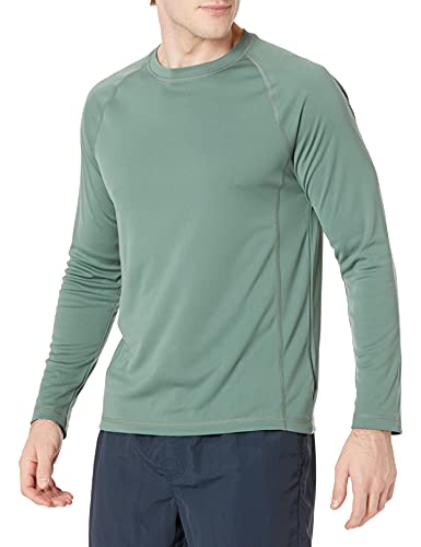 Amazon Essentials Herren Langärmeliges, Schnell Trocknendes Bade-T-Shirt, Grün, XL von Amazon Essentials