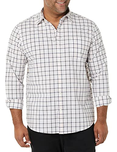 Amazon Essentials Herren Langärmeliges Hemd Aus Stretch-Popeline Mit Normaler Passform, Rosa Weiß Buffalokaros, XXL Amazon Essentials Herren Langärmeliges Hemd Aus Stretch-Popeline Mit Normaler Passform, Rosa Weiß Buffalokaros, XXL von Amazon Essentials